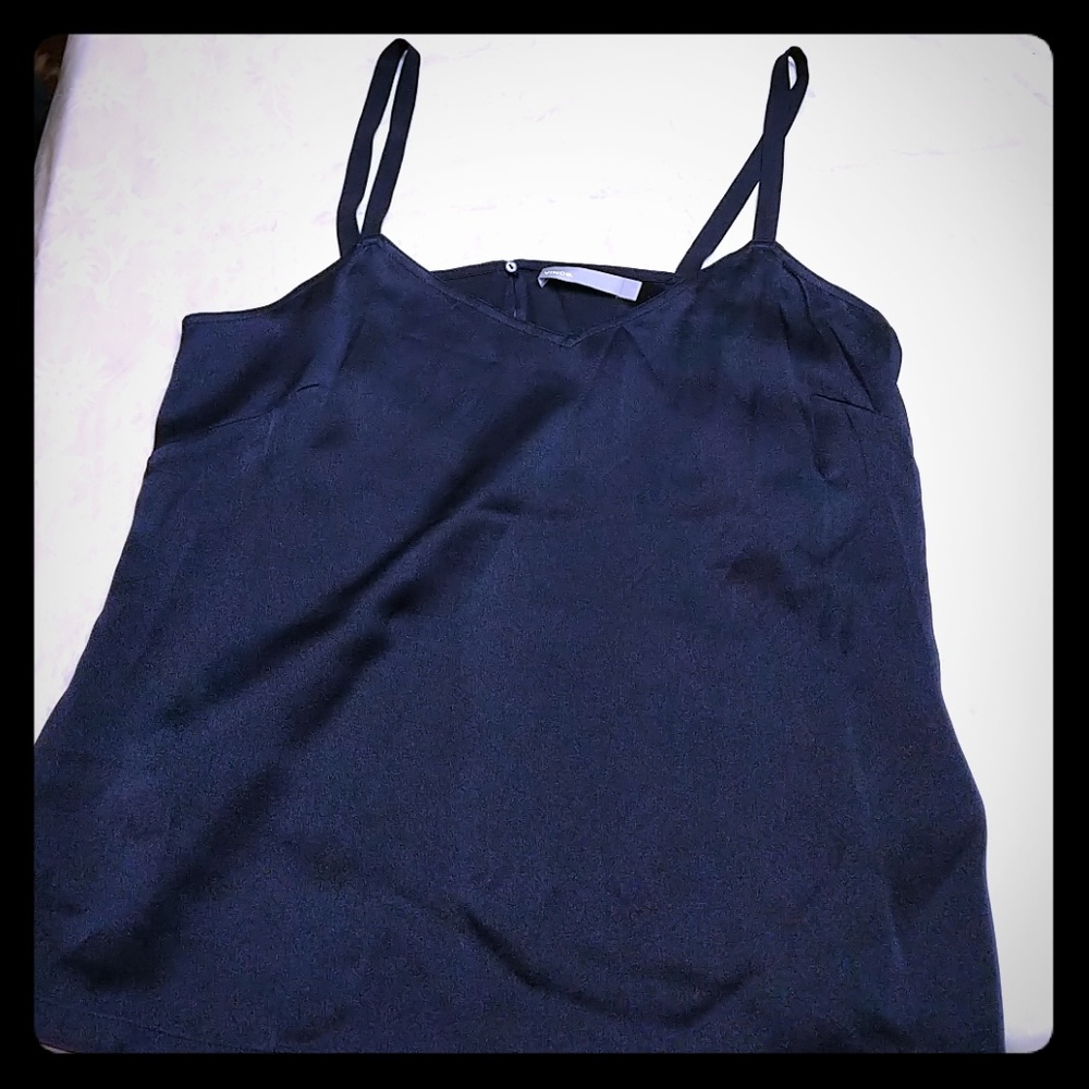 Navy silky tank